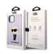 Karl Lagerfeld flytande silikon Ikonik NFT-fodral till iPhone 14 Plus Lila