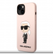 Karl Lagerfeld flytande silikon Ikonik NFT-fodral till iPhone 14 Plus Rosa