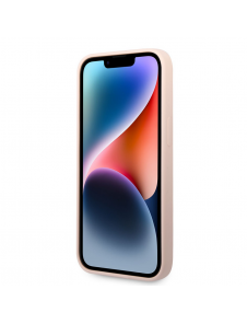 Karl Lagerfeld flytande silikon Ikonik NFT-fodral till iPhone 14 Plus Rosa