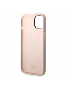 Karl Lagerfeld flytande silikon Ikonik NFT-fodral till iPhone 14 Plus Rosa