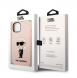 Karl Lagerfeld flytande silikon Ikonik NFT-fodral till iPhone 14 Plus Rosa