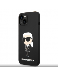 Karl Lagerfeld flytande silikon Ikonik NFT-fodral till iPhone 14 Plus Svart