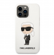 Karl Lagerfeld flytande silikon Ikonik NFT-fodral till iPhone 13 Pro Vit