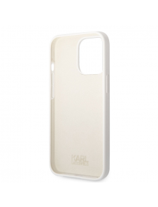 Karl Lagerfeld flytande silikon Ikonik NFT-fodral till iPhone 13 Pro Vit