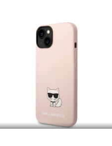 Karl Lagerfeld Liquid Silicone Choupette Fodral till iPhone 14 Plus Rosa