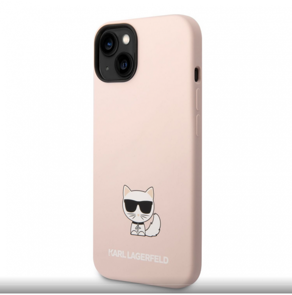 Karl Lagerfeld Liquid Silicone Choupette Fodral till iPhone 14 Plus Rosa