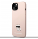 Karl Lagerfeld Liquid Silicone Choupette Fodral till iPhone 14 Plus Rosa