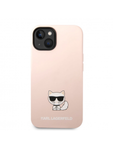 Karl Lagerfeld Liquid Silicone Choupette Fodral till iPhone 14 Plus Rosa