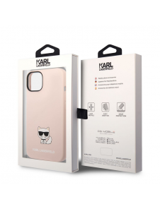 Karl Lagerfeld Liquid Silicone Choupette Fodral till iPhone 14 Plus Rosa