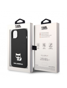 Karl Lagerfeld Liquid Silicone Choupette Fodral till iPhone 14 Plus Svart