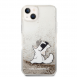 Karl Lagerfeld Liquid Glitter Choupette Eat-fodral till iPhone 14 Plus Gold