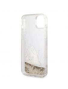 Karl Lagerfeld Liquid Glitter Choupette Eat-fodral till iPhone 14 Plus Gold