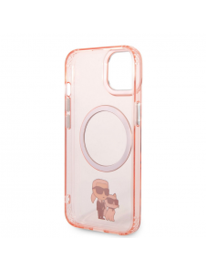 Karl Lagerfeld IML Karl och Choupette NFT MagSafe Fodral för iPhone 14 Plus Rosa