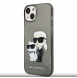 Karl Lagerfeld IML Glitter Karl och Choupette NFT-fodral till iPhone 14 Plus Svart