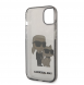 Karl Lagerfeld IML Glitter Karl och Choupette NFT-fodral till iPhone 14 Plus Svart