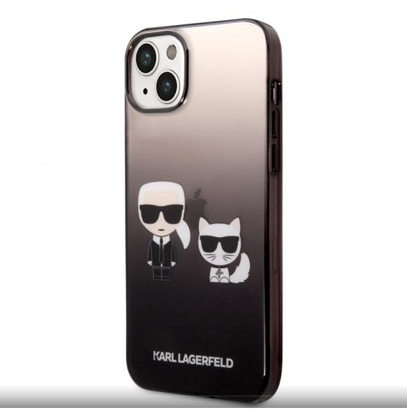 Karl Lagerfeld Gradient Karl and Choupette Fodral till iPhone 14 Plus Svart