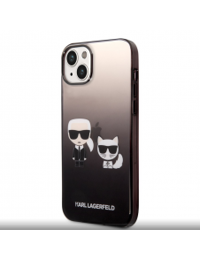 Karl Lagerfeld Gradient Karl and Choupette Fodral till iPhone 14 Plus Svart