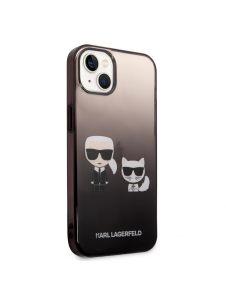 Karl Lagerfeld Gradient Karl and Choupette Fodral till iPhone 14 Plus Svart