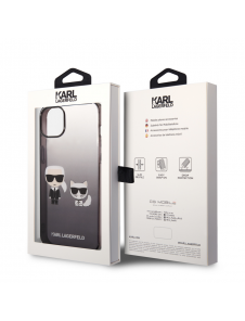 Karl Lagerfeld Gradient Karl and Choupette Fodral till iPhone 14 Plus Svart