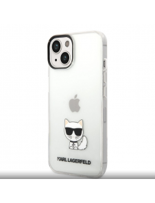 Karl Lagerfeld Choupette Logotypfodral till iPhone 14 Plus Transparent