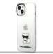 Karl Lagerfeld Choupette Logotypfodral till iPhone 14 Plus Transparent