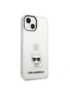 Karl Lagerfeld Choupette Logotypfodral till iPhone 14 Plus Transparent