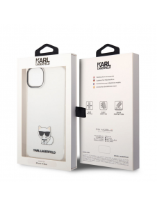 Karl Lagerfeld Choupette Logotypfodral till iPhone 14 Plus Transparent