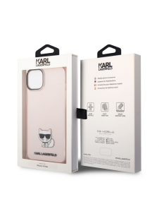 Karl Lagerfeld Choupette Logotypfodral för iPhone 14 Plus Rosa