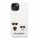 Karl Lagerfeld och Choupette flytande silikonfodral till iPhone 14 Plus Vit