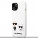 Karl Lagerfeld och Choupette flytande silikonfodral till iPhone 14 Plus Vit