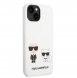 Karl Lagerfeld och Choupette flytande silikonfodral till iPhone 14 Plus Vit