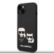 Karl Lagerfeld och Choupette flytande silikonfodral till iPhone 14 Plus Svart