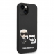 Karl Lagerfeld och Choupette flytande silikonfodral till iPhone 14 Plus Svart