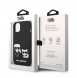 Karl Lagerfeld och Choupette flytande silikonfodral till iPhone 14 Plus Svart