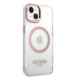 Guess Transparent MagSafe-kompatibelt fodral för iPhone 14 Plus Pink