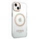 Guess Transparent MagSafe-kompatibelt fodral för iPhone 14 Plus Gold