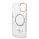 Guess Transparent MagSafe-kompatibelt fodral för iPhone 14 Plus Gold