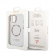 Guess Transparent MagSafe-kompatibelt fodral för iPhone 14 Plus Gold