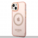 Guess Translucent MagSafe-kompatibelt fodral till iPhone 14 Plus Pink