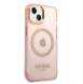 Guess Translucent MagSafe-kompatibelt fodral till iPhone 14 Plus Pink