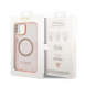 Guess Translucent MagSafe-kompatibelt fodral till iPhone 14 Plus Pink
