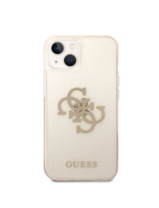 Guess TPU Big 4G Full Glitter-fodral för iPhone 14 Plus Gold