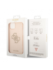 Guess TPU Big 4G Full Glitter-fodral för iPhone 14 Plus Gold