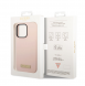 Guess Silicone Metal Logo MagSafe-kompatibelt fodral för iPhone 14 Pro Pink