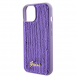 Guess Sequin Script Logofodral för iPhone 15 Plus Lila
