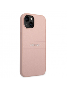 Guess PU Läder Saffiano-fodral till iPhone 14 Plus Rosa