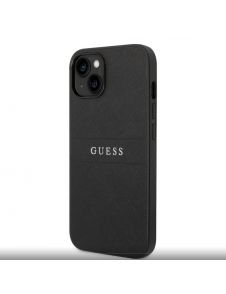 Guess PU Läder Saffiano-fodral till iPhone 14 Plus Svart