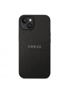 Guess PU Läder Saffiano-fodral till iPhone 14 Plus Svart