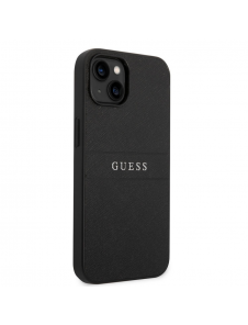 Guess PU Läder Saffiano-fodral till iPhone 14 Plus Svart