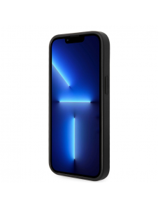 Guess PU Läder Saffiano-fodral till iPhone 14 Plus Svart